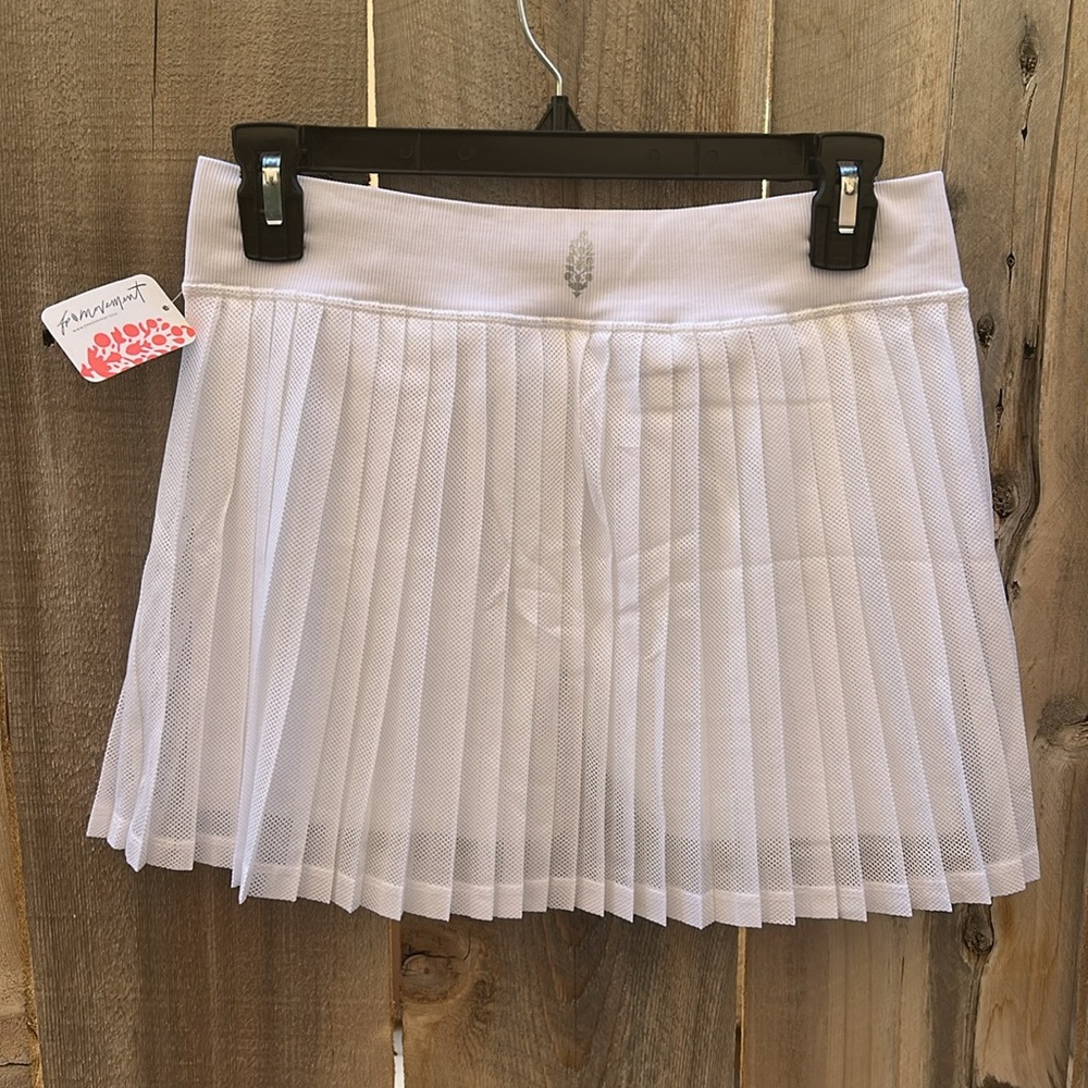 Free People Movement Rally Ruffle Mini Skirt in White - Picture 8 of 11